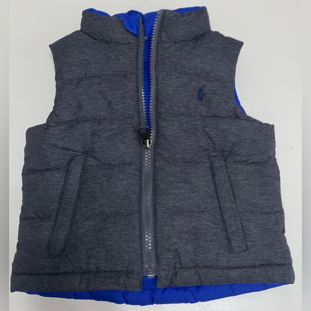 Polo by Ralph Lauren Kids Gray and Blue Vest